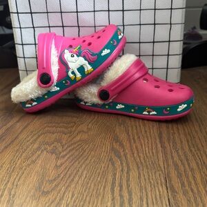 Pink Unicorn Kids Clogs